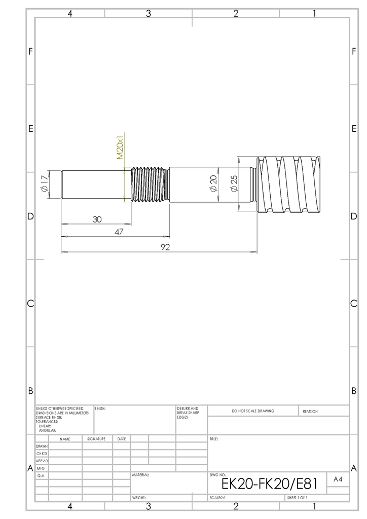 EK20-FK20/E81 End machining